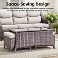 thumbnail image 5 of POCASSY 7-Piece Outdoor Patio Furniture Set with Swivel Chairs, Luxury High Back Rattan Wicker Outdoor Conversation Set with 5-inch Thick Seat Cushion Sofa and Swivel Glider Patio Chair for Porch, 5 of 19
