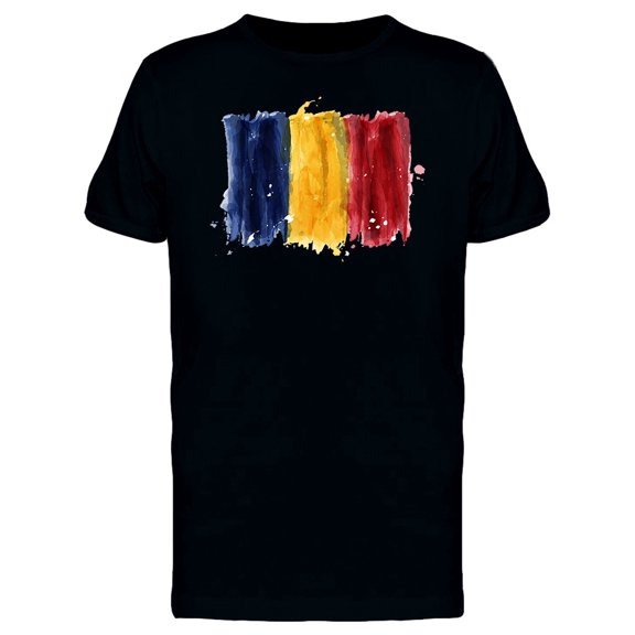 Brush Painting Of Romania Tee Men's -Image by Shutterstock