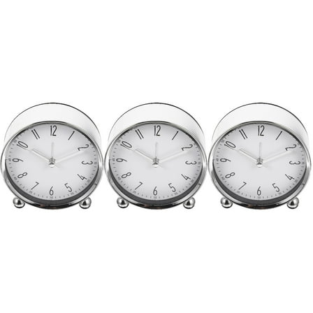 FRCOLOR 3pcs Alarm Clock Battery Operated Loud Alarm Clock Bedroom Clock for Heavy Sleepers 4inch