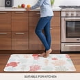 thumbnail image 5 of Red Orange Coastal Doormat Outdoor Entrance 18"x30", Nautical Summer Beach Coral Sea Turtle Absorb Moisture Dirt Door Mats, Non-Slip Rubber Backing Floor Mats Indoor, Low-Profile Front Door Rugs, 5 of 9