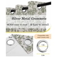 thumbnail image 6 of Spring Flowers Blackout Curtains 84 Inches Long, Farmhouse Sage Green Pastoral Floral Leaf Thermal Insulated Black Out Curtains, Darkening Window Curtain for Bedroom Living Room 42"x84" 2 Panels, 6 of 8