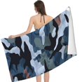 thumbnail image 2 of PHYHOO Blue , Sand Free Microfiber Beach Blanket, Quick Dry Absorbent Bath Towels for Swimming Pool, Camping, Picnic, Yoga Gym Sports（） 30x60in, 2 of 8