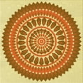 thumbnail image 1 of Ahgly Company Machine Washable Indoor Square Transitional Mahogany Brown Area Rugs, 4' Square, 1 of 7