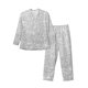 thumbnail image 1 of Balery Silver Glitter Pijama para Hombre de Dos Piezas con Manga Larga, Conjunto de Dormir y Descanso Suave con Bolsillos-Medium, 1 of 7