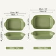thumbnail image 3 of Qeeadeea Ceramic Baking Dish With Handles, Rectangular Lasagna Pan, Casserole Dish, Microwave And Oven Safe.-green-700ml / 24oz, 3 of 7