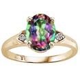 thumbnail image 2 of Tommaso Design� Oval 9x7mm Mystic Rainbow Topaz Ring, 2 of 9
