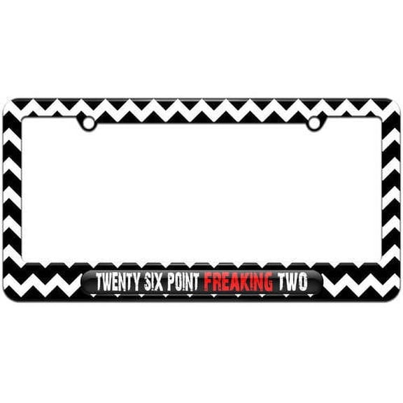 Twenty Six Point Freaking Two, 26.2 Marathon Running License Plate Tag Frame, Multiple Colors