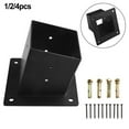 thumbnail image 3 of Bgsha 1pc Pergola Brackets Slanted Roof Pergola Brackets Wall Mount With Hardware For 4x4 Inch Porch Gazebo Fixing Hardware Base, 3 of 3