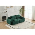 thumbnail image 4 of SOULART 84.25" Cloud Couch, Green Modern Modular Loveseat Sofa with Memory Foam & Corduroy Fabric, Pet-Friendly, No Assembly Required, 4 of 9