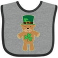 thumbnail image 3 of Inktastic St Patricks Day Irish Teddy Bear Shamrock Boys or Girls Baby Bib, 3 of 4