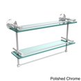 thumbnail image 4 of Monte Carlo Collection Double Glass Gallery Rail Shelf with Towel Bar - Satin Nickel / 22 Inch, 4 of 5