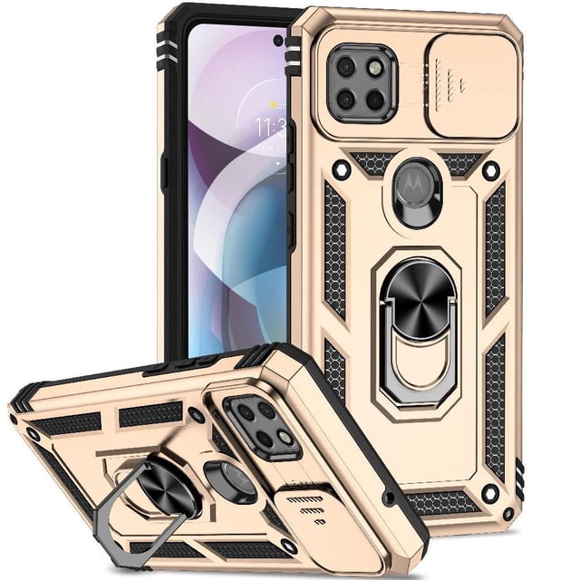 Estuche GANGXUN para Motorola Moto One 5G Ace, soporte giratorio 360°, estilo mecánico y magnético
