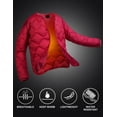 thumbnail image 2 of Little Donkey Andy Women's Lightweight Puffer Jacket with Recycled Insulation, Button Down Quilted Coats (Rose S), 2 of 7