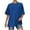 Blue, variant on Jalioing Basic Loose T Shirt for Women Oversized Solid Color Short Sleeve Tee Shirt Casual Comfy Crew Neck Tops