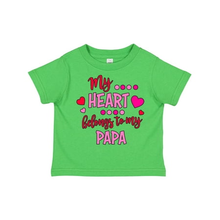 

Inktastic My Heart Belongs to My Papa Gift Toddler Boy or Toddler Girl T-Shirt