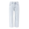 thumbnail image 6 of SNKSDGM Women's Plus Womens Sweatpants Long Length Tall Pants for Women Trendy Women's Fashionable Retro High Waist Straight Leg Casual Wide Leg Loose Washed Design Jeans, 6 of 6