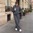 thumbnail image 4 of SUNBS 2 Piece Outfit for Women Lounge Sets Oversized Hoodie Wide Leg Pants Casual Fall Loungewear Sweatsuit, 4 of 9
