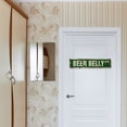 thumbnail image 3 of BEER BELLY Vintage Style Rustic Street Sign – (2 Pack) Booze Brew Drinker Brewski Lover Retro Decorative Wall Sign for Home, Bar, Garage, or Outdoor Use | 6" X 24" Plastic Road Sign, 3 of 5