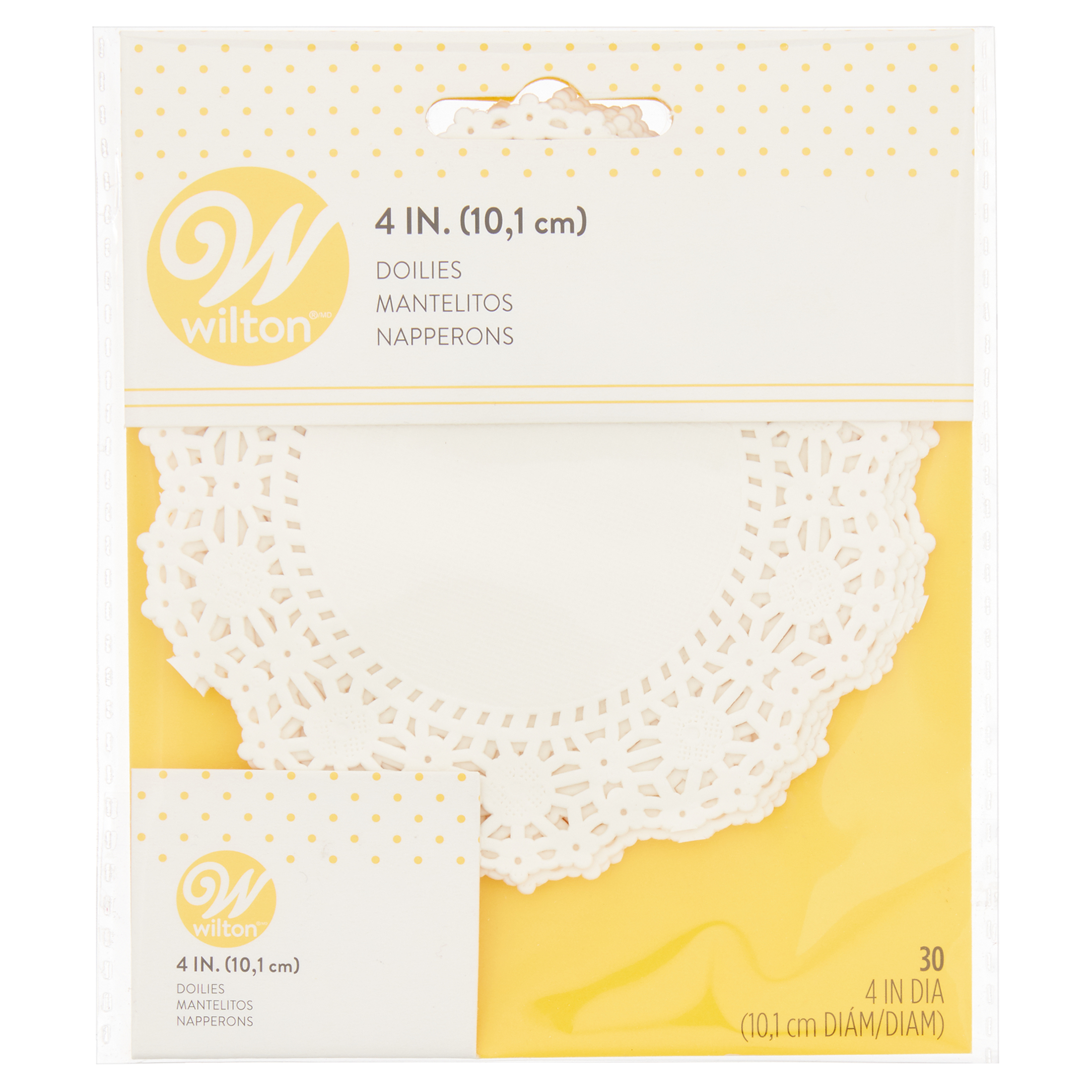 Wilton Paper Doilies for Cake Decorating, White, 4 inch Round, 30-Count