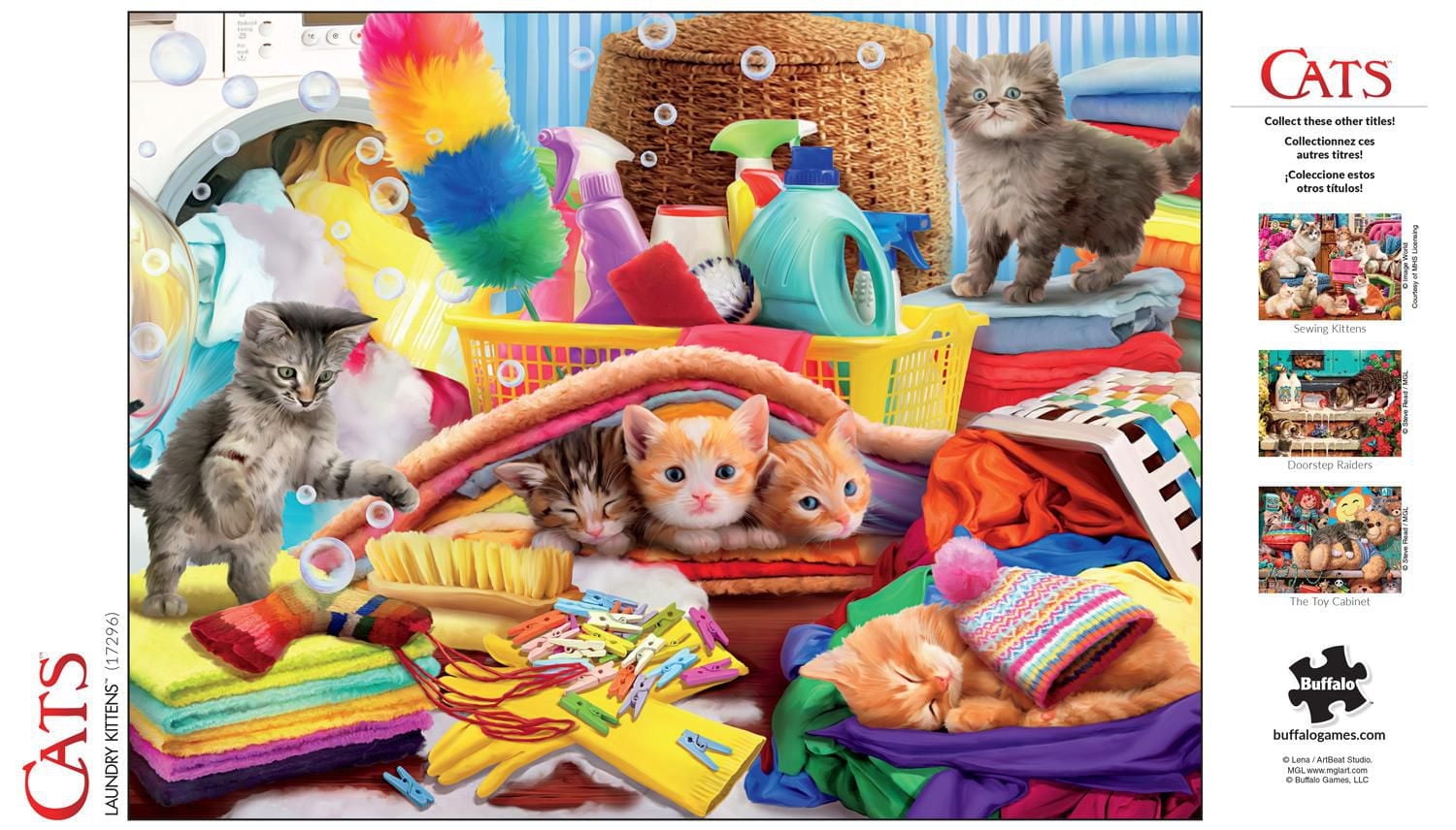 Buffalo Games - Le puzzle Cats - Laundry Kittens - en 750 pièces