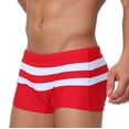 thumbnail image 4 of Mens Swimwear Bottom Striped Boxer Shorts Quick Drying Bikini Bottom for Spring Pool Beach Party, 4 of 8