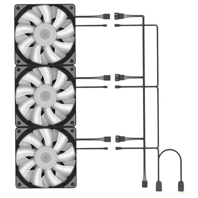 Ventilador de Refrigeración jinwen 120 mm ARGB PWM Hidráulico Bajo Ruido