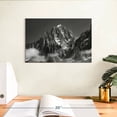 thumbnail image 3 of Elephant Stock Wispy Aiguille Verte Wall Art - Horizontal Canvas Wall Art - Living Room Wall Decor - Nature Canvas - Gray And White Decor - 12" x 8", 3 of 8