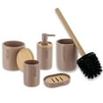 thumbnail image 6 of Cappuccino Bathroom Essentials Set with Natural Bamboo - 5 pieces, 6 of 6