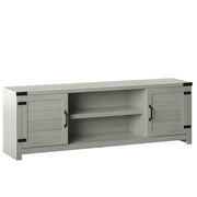 TV Stand for TVs up to 80 with Farmhouse Design in Fairfax Oak