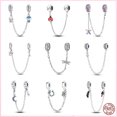 thumbnail image 2 of Charms Venta Caliente 925 Plata Esterlina Estrellas Y Luna Niños Y Niñas Cadenas De Seguridad Espaciador De Gel De Sílice Perlas Compatible Con Pandora Pulseras Originales DIY Joyería, 2 of 4