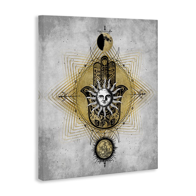 Stupell Southwestern Hamsa Canvas with Sun Pattern, 24x30 photo 2