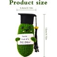 thumbnail image 2 of Graduation Gift 2025| Handmade Crochet Grad Gift, Perfect for High School, College, University Grads, PHD, Nurses (Green Graduation Pickle), 2 of 6