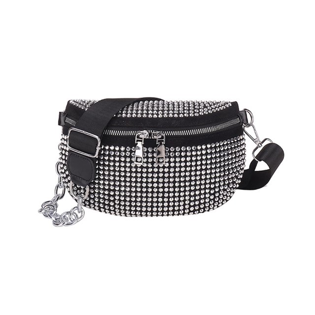 Bolso De Pecho Con Diamantes De Imitación Riñonera Brillante Para Teléfono Móvil Para Mujer Para Fiesta De Niñas Al Aire Libre (Plata) Tmvgtek Para Estrenar