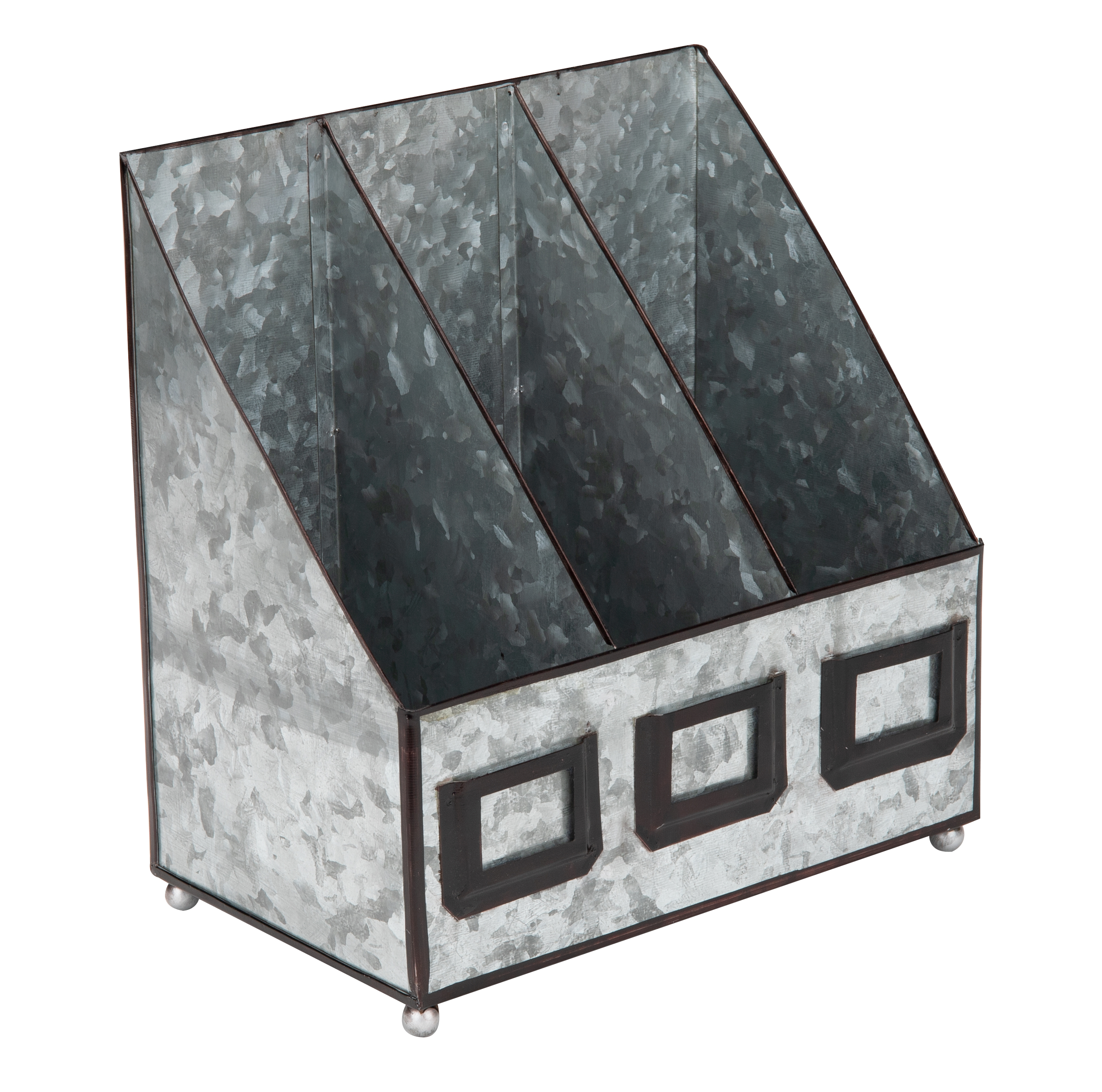 Mind Reader Rustic Organizer, Three Section Mail Sorter, Vertical