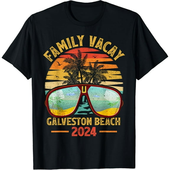 t-shirt Summer Sunglass Family Vacation 2024 Texas Galveston Beach T-Shirt mens t shirt,black,women,funny,misfits,men,journey