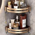 thumbnail image 2 of Set Of 2 Corner Shower Shelf Without Drilling Adhesive Bathroom Shelf Stainless Steel Triangle Basket Storage For Shampoo Soap With Hooksphoto Color, 2 of 5