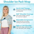 thumbnail image 3 of Shoulder Ice Pack Brace - Cold Reusable Cool Gel Wrap, Hot Therapy - Immobilizer Compression Stability Support for Tendonitis, Dislocated Joint, Left and Right Rotator Cuff Arm Pain Relief, 3 of 8