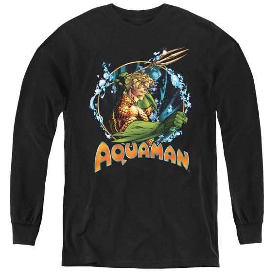 Jla - Ruler Of The Seas - Youth Long Sleeve Shirt - X-Large