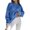 Blue, variant on Womens Oversized Hoodies Warm Soft Fleece Sweatshirts Fall Fashion 2025 Crewneck Pullover Sweaters Winter Clothes With Pockets