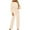 Beige, variant on BangWanChi 2 Piece Sets for Women Fall Women'S Fall/Winter Solid Color Long Sleeved Crew Round Neck Jumpsuit With Belt Jumpsuit Pans