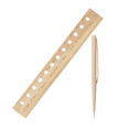 thumbnail image 1 of Planting Ruler and Dibber Set Include 1 Seed Spacing Interval Ruler with Holes 13Inch, 1 Dibber Garden Tool with Wooden, 1 of 5