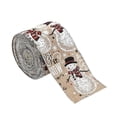 thumbnail image 1 of Ruiboury Christmas Themed Burlap Ribbon Beautiful Holiday Crafts Durable Linen Wrapping Ribbon Easter Ribbon type+1 200*0.5cm, 1 of 6