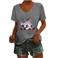 thumbnail image 1 of Camisetas de Cuello Redondo Impreso Gradiente de las Mujeres, Manga Corta Casual Top para el Uso Diario, 1 of 5