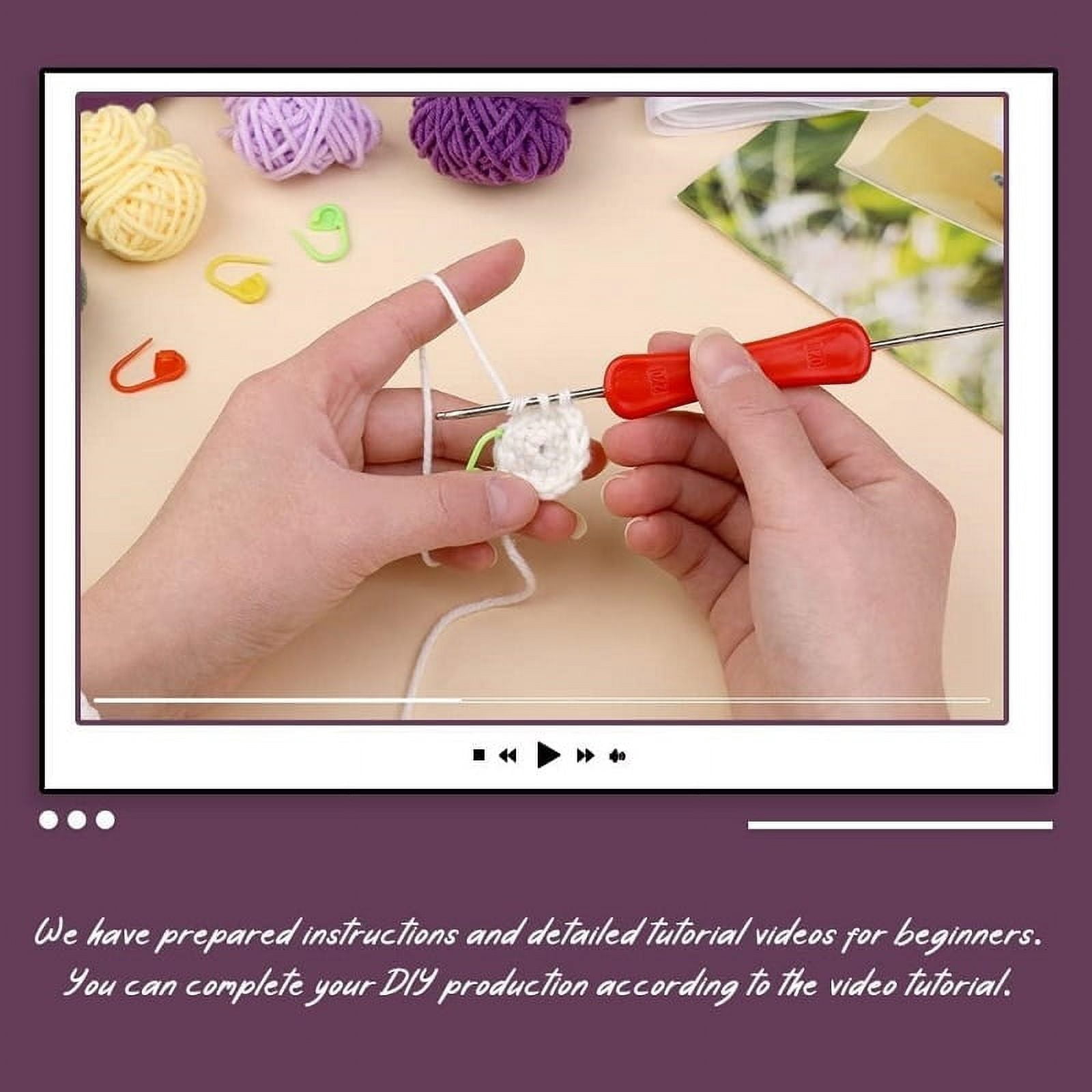 Kit Bouquet De Fleurs Au Crochet Pour Débutants - Marguerites, Tutoriel Vidéo, Laine Et Outils Inclus - 3