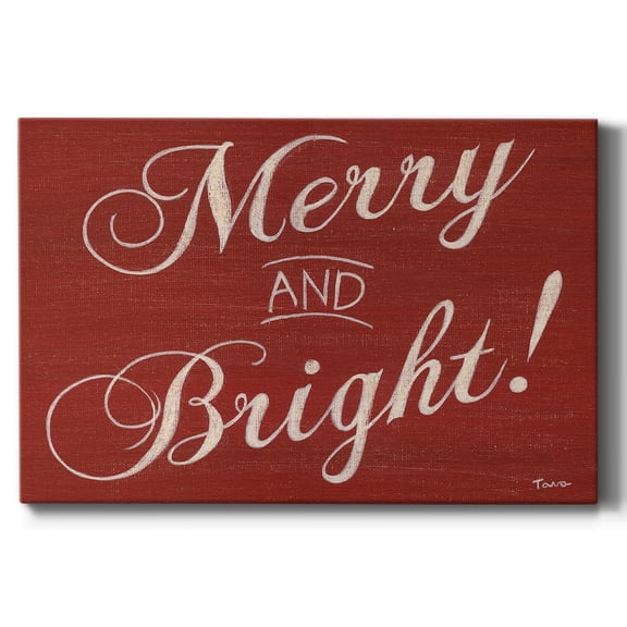Red Merry and Bright- Gallery Wrapped Canvas