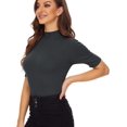 thumbnail image 3 of ORUYROP Chandail à Manches Courtes pour Femmes, Pull Ajusté en Jersey, 3 of 6