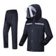 thumbnail image 5 of Traje de lluvia para hombres y mujeres, impermeable con cintura elástica, chaqueta y pantalones con capucha, 5 of 10