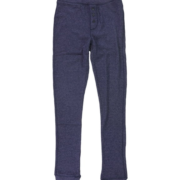 American Eagle Womens Solid Thermal Pajama Pants, Blue, Small