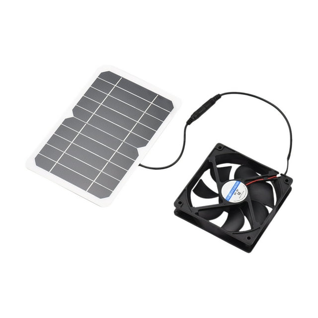 6W 5V Solar Panel with Fan Ventilator Chicken Coops Solar Fan Solar Cell for Dog