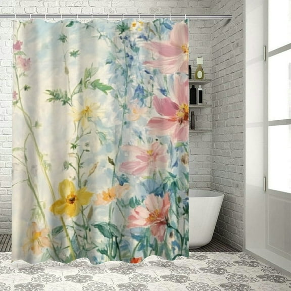 BCIIG Flowers Sky Chic Modern Bathroom Decor Shower Curtain 36"x72